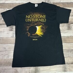Kerusso Shirt Size Large Black No Stone Unturned To Find Me Luke 19:10 Jesus Tee